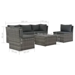 VidaXL 4-Piece Patio Lounge Set - Outdoor Poly Rattan Furniture With Cushions, Weather-Resistant, Easy Assembly - Perfect For Garden, Patio - Gray 12 VidaXL 4-Piece Patio Lounge Set - Outdoor Poly Rattan Furniture With Cushions, Weather-Resistant, Easy Assembly - Perfect For Garden, Patio - Gray -VIDAXL Sale Store GUEST 001256e3 a0e0 4d7b b183 db1a600e299d