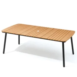 Pellebant 2.1m Patio Dining Table 6-8 People Durable WPC Tabletop Aluminum Frame Indoor/Outdoor Dining Table For Backyards Poolside Gardens -VIDAXL Sale Store GUEST 00ab14d2 0a58 45ea 8d72 d2cf9430c32d