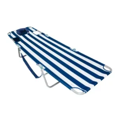 Camco Ostrich Chaise Beach Chair And Backpack Chaise Poolside Lounge Chair With 4 Adjustable Chair Positions And Carrying Straps, Navy Stripes -VIDAXL Sale Store GUEST 00bdfe12 046d 4500 bced 9ff5a62197c0