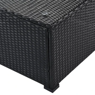 10pc Wicker Patio Sectional Seating Set With Cushion - Black/Beige - GODEER 9 10pc Wicker Patio Sectional Seating Set With Cushion - Black/Beige - GODEER - Image 9