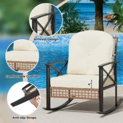 ODK 3 Piece Patio Furniture Set,Wicker Outdoor Indoor Conversation Set With Soft Thick Cushions And 2-Tier Coffee Table For Garden, Poolside -VIDAXL Sale Store GUEST 0136c2a2 bb8b 4e44 9428 6b72c96e3a9f