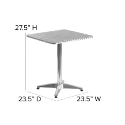 Emma And Oliver 23.5" Square Aluminum Indoor-Outdoor Table -VIDAXL Sale Store GUEST 02a14a01 de38 4fae 800a 9772e68cb658