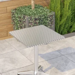 Emma And Oliver 23.5" Square Aluminum Indoor-Outdoor Table -VIDAXL Sale Store GUEST 02ec1a30 27fd 4441 a2d6 5765d6dddfd8