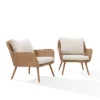 Landon 2pc Outdoor Wicker Chair Set - Beige - Crosley -VIDAXL Sale Store GUEST 03075a5d 306b 48da 9f3a 4489ec3bd137