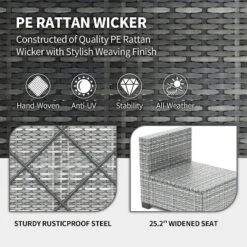 Garvee 7-Piece Patio Furniture Set, Rattan Wicker Sectional With Cushions, Modular Conversation Couch Set For Porch, Garden, Or Deck 12 Garvee 7-Piece Patio Furniture Set, Rattan Wicker Sectional With Cushions, Modular Conversation Couch Set For Porch, Garden, Or Deck -VIDAXL Sale Store GUEST 03e21330 c30e 4dbd 8038 3cf41bb2a67e