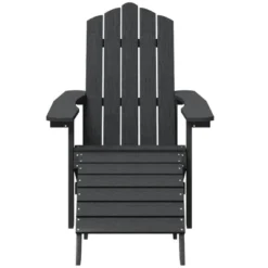 VidaXL Adirondack Chair Outdoor Lawn Adirondack Chair With Footstool HDPE - Anthracite 2x Armchair + 2x Footrest -VIDAXL Sale Store GUEST 03ed51b8 cd0e 4e2d ab79 015e3e64b658