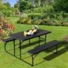Costway Folding Picnic Table & Bench Set For Camping BBQ W/ Steel Frame White/Balck 13 Costway Folding Picnic Table & Bench Set For Camping BBQ W/ Steel Frame White/Balck -VIDAXL Sale Store GUEST 04377774 8259 419c 8632 819d40bb4bf0