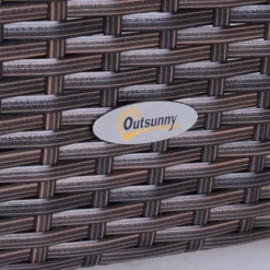 Outsunny 22'' Rattan Wicker Side Table With Steel Frame, Umbrella Insert Hole, Sand Bag For Outdoor, Patio, Garden, Backyard -VIDAXL Sale Store GUEST 056d292d 4952 4ab6 9412 7ddb0ac1608a