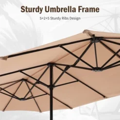 Captiva Designs 8pc Patio Dining Slat-top Rectangle Table & Stackable Steel Chairs & 13ft Large Umbrella 26 Captiva Designs 8pc Patio Dining Slat-top Rectangle Table & Stackable Steel Chairs & 13ft Large Umbrella -VIDAXL Sale Store GUEST 059ca4a9 f830 4634 a085 260d34fba5b4