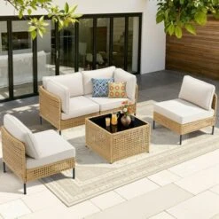 Buenhomino Patio Furniture Set – Outdoor Sectional Wicker Sofa With Cushions, All-Weather PE Rattan Conversation Set For Garden, Balcony & Poolside -VIDAXL Sale Store GUEST 076196ff 9fc7 4ef2 9bad fcf413a97d05