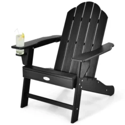 Tangkula Adirondack Chair Outdoor With Cup Holde Weather Resistant Lounger Chair For Backyard Garden Patio And Deck Black/Grey/Turquoise/White -VIDAXL Sale Store GUEST 079bab76 a08c 40f3 8476 358bf9626744