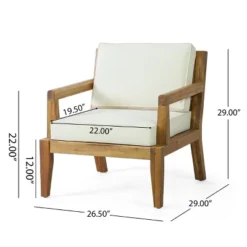 Christopher Knight Home Camak Outdoor Acacia Wood Club Chair With Cushions -VIDAXL Sale Store GUEST 07f44af5 0096 4d2f b2e3 d2c81ea81a18
