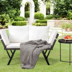 Karl Home | Convertible Outdoor Wicker Sofa With White Cushions And Pillows 11 Karl Home | Convertible Outdoor Wicker Sofa With White Cushions And Pillows -VIDAXL Sale Store GUEST 09763ff9 2a0f 43be a726 ec9b73e5cada
