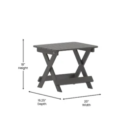 Merrick Lane Outdoor Folding Side Table, Portable All-Weather HDPE Adirondack Side Table -VIDAXL Sale Store GUEST 099c54bb e56b 496d 97ab c096d38aa879