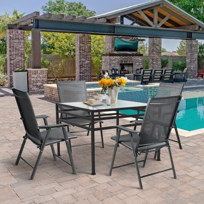 Aoodor Folding Patio Chairs For Indoor And Outdoor 4 Sets 5 Aoodor Folding Patio Chairs For Indoor And Outdoor 4 Sets - Image 5