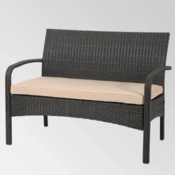 Cordoba 6pc Wicker Conversation Set - Brown/Tan - Christopher Knight Home -VIDAXL Sale Store GUEST 0aef3358 320a 428d 8330 b3cc243586f7