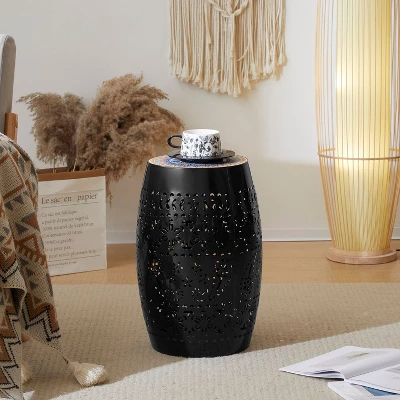 NicBex Outdoor End Table Modern Iron Outdoor Coffee Table Outdoor Side Table, Ceramic Tile Patio Table Small Table For Backyard, Balcony, Porch 6 NicBex Outdoor End Table Modern Iron Outdoor Coffee Table Outdoor Side Table, Ceramic Tile Patio Table Small Table For Backyard, Balcony, Porch - Image 6