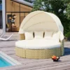 Round Outdoor Patio Sectional Sofa Set Rattan Daybed Two-Tone Weave Sunbed With Retractable Canopy, 4A -ModernLuxe 24 Round Outdoor Patio Sectional Sofa Set Rattan Daybed Two-Tone Weave Sunbed With Retractable Canopy, 4A -ModernLuxe -VIDAXL Sale Store GUEST 0be5e566 2740 4787 aa18 39d2055d6466