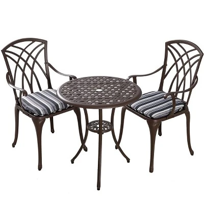 Kinger Home Ekta 3-Piece Patio Bistro Set 9 Kinger Home Ekta 3-Piece Patio Bistro Set - Image 9