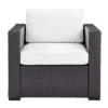 Biscayne Armchair With White Cushions - Brown/White - Crosley -VIDAXL Sale Store GUEST 0e9a6bf4 bbc7 4057 9888 371711a5d72e