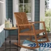 Ned Modern Chevron-Back Acacia Wood Patio Outdoor Rocking Chair - JONATHAN Y -VIDAXL Sale Store GUEST 0ec175f1 7f01 425d be71 3efb3a1a105b