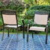 2pk Outdoor Dining Chairs With Sling Seat, Metal Frame & Armrests - Captiva Designs -VIDAXL Sale Store GUEST 0fd13e9a 549c 45af bc9b 2e2a1d790c32