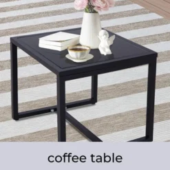 3-Piece Wicker Patio Furniture Set, Rattan Swivel Chairs With Coffee Table, Outdoor Seating For Porch, Balcony, Or Garden –Wicker With Cushions