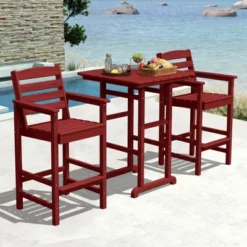 Hyleory 3-Piece HDPE Outdoor Patio Bar Set With Bar Stools -VIDAXL Sale Store GUEST 10902861 60c3 4475 9b08 8d202edb5f72
