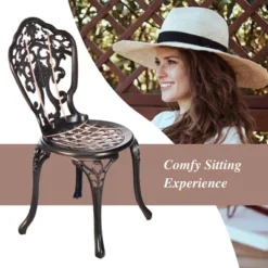 Costway 3PCS Patio Bistro Set Round Table Chairs All Weather Cast Aluminum Yard -VIDAXL Sale Store GUEST 11265d10 0ffd 4699 9160 9d1fdccc3999