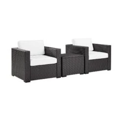 Biscayne 3pc Outdoor Wicker Seating Set - White - Crosley -VIDAXL Sale Store GUEST 11347951 088f 4f18 8000 0ad00078eb27