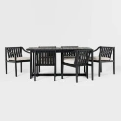 7pc Modern Slatted Wood Outdoor Dining Set - Saracina Home 12 7pc Modern Slatted Wood Outdoor Dining Set - Saracina Home -VIDAXL Sale Store GUEST 117dd8e5 e41e 4deb 8859 7e6c9ff717ab