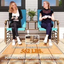 Outsunny Outdoor 2-Person Glider Bench With Table, Outside Breathable Mesh Swing Chair For Patio, Garden, Backyard, Porch -VIDAXL Sale Store GUEST 11a47d42 1c69 4ac9 9af6 ca24df24902e