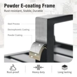 Captiva Designs 7pc Patio Dining Set With Slat-top Rectangle Steel Table & Metal Chairs -VIDAXL Sale Store GUEST 1276b884 faa5 4b89 a5b4 837976739207