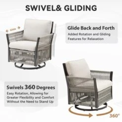 Buenhomino 5-Piece Patio Set – Sofa, 2 Swivel Chairs & 2 Ottomans, UV-Resistant Resin Wicker With Powder-Coated Steel Frame 20 Buenhomino 5-Piece Patio Set – Sofa, 2 Swivel Chairs & 2 Ottomans, UV-Resistant Resin Wicker With Powder-Coated Steel Frame -VIDAXL Sale Store GUEST 12cb7cbb 18cd 46c8 91e0 c8512f4d7514