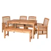 Ravenscroft 6pc Acacia Wood Patio Dining Set - Brown - Saracina Home -VIDAXL Sale Store GUEST 137c471a 2562 4437 bb65 6d5afb58f905