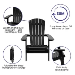 Flash Furniture 2 Pack Charlestown All-Weather Poly Resin Folding Adirondack Chairs With Side Table 16 Flash Furniture 2 Pack Charlestown All-Weather Poly Resin Folding Adirondack Chairs With Side Table -VIDAXL Sale Store GUEST 151b4352 4ad0 4e52 8d0d 3a62ba30085e 1