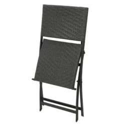 El Paso Set Of 2 Wicker Patio Folding Chairs: Weather-Resistant, UV-Protected - Christopher Knight Home -VIDAXL Sale Store GUEST 1548d2b2 9051 4d7c a09f e07565236957