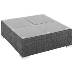 VidaXL 7 Piece Patio Lounge Set - Black Poly Rattan Garden Furniture - Includes Corner Sofas, Ottoman, Coffee Table & Soft Cushions For Outdoor Use -VIDAXL Sale Store GUEST 17839c3e 1578 4fb0 89cb da7bcd4f51ef