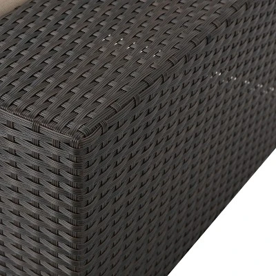 Santa Cruz 8pc Wicker Sectional - Dark Brown - Christopher Knight Home 2 Santa Cruz 8pc Wicker Sectional - Dark Brown - Christopher Knight Home - Image 2