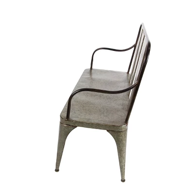 Metal Garden Bench - Olivia & May 2 Metal Garden Bench - Olivia & May - Image 2