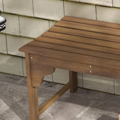 Resenkos Garden Bench, Patio Bench,Slatted Wooden Garden Bench, Curved Seat Front Porch Bench, Teak 10 Resenkos Garden Bench, Patio Bench,Slatted Wooden Garden Bench, Curved Seat Front Porch Bench, Teak - Image 10