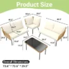 4-Piece Outdoor Wicker L-Shaped Patio Sofa Set With Cushions & Glass Coffee Table, Boho Sectional Set For Backyard, Garden, Or Poolside ¨C Beige 11 4-Piece Outdoor Wicker L-Shaped Patio Sofa Set With Cushions & Glass Coffee Table, Boho Sectional Set For Backyard, Garden, Or Poolside ¨C Beige -VIDAXL Sale Store GUEST 1b5d6336 e23c 4b4a b470 8d5febaca47e