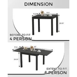 Expandable Patio Table For 4-6 Persons, Extentable Outdoor Dining Table Set -VIDAXL Sale Store GUEST 1ba822a5 20dc 4bec 93dc 87993767cb7e
