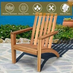Costway Patio Acacia Wood Adirondack Chair Lounge Armchair Durable Outdoor Garden Yard -VIDAXL Sale Store GUEST 1bc604e7 bc9e 4ac5 bce6 9e803b929d86