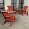 Italica 4pc Outdoor Set With Modern Adirondack Chairs, Double Wider Adirondack Chair & Side Table - Rustick Red - Highwood -VIDAXL Sale Store GUEST 1c48ab87 cef3 445b 83f6 e82f11ca7274