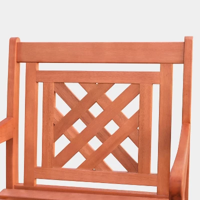 Malibu 5pc Wood Outdoor Patio Dining Set - Tan - Vifah 4 Malibu 5pc Wood Outdoor Patio Dining Set - Tan - Vifah - Image 4