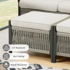 Buenhomino 5-Piece Patio Set – Sofa, 2 Swivel Chairs & 2 Ottomans, UV-Resistant Resin Wicker With Powder-Coated Steel Frame 24 Buenhomino 5-Piece Patio Set – Sofa, 2 Swivel Chairs & 2 Ottomans, UV-Resistant Resin Wicker With Powder-Coated Steel Frame -VIDAXL Sale Store GUEST 1e9ff3be 0312 4cad 8490 0ab264fa0ffc