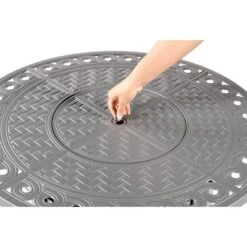 Oakland Living Aluminum Round Outdoor Patio Dining Table With Lid & Covers Gray -VIDAXL Sale Store GUEST 1ed5e3cb 553e 47a4 8c6c 409450fcdc3c