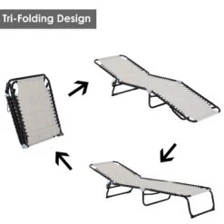 Outsunny Outdoor Folding Chaise Lounge Chair Portable Lightweight Reclining Garden Sun Lounger With 4-Position Adjustable Backrest For Patio, Deck, And Poolside -VIDAXL Sale Store GUEST 1ff58c21 8952 4018 a3ee 65d6db93613f