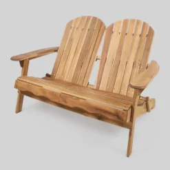 Malibu Acacia Wood Patio Adirondack Loveseat - Christopher Knight Home -VIDAXL Sale Store GUEST 20662701 d207 4a7f a995 15209dc8c428